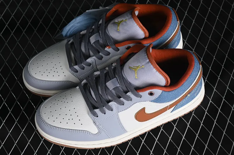 All categories Air Jordan Jordan series basketball shoes Air Jordan 1 Low Air Jordan 1 Low "Multi-Color" AJ1 Joe 1 blue denim low-top cultural and casual sneakers FZ5045-091